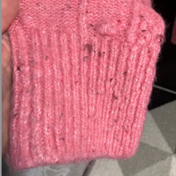 Old Navy Pink Speckled Cable-Knit Popcorn Sweater Women's Size L TALL - Picture 5 of 9
